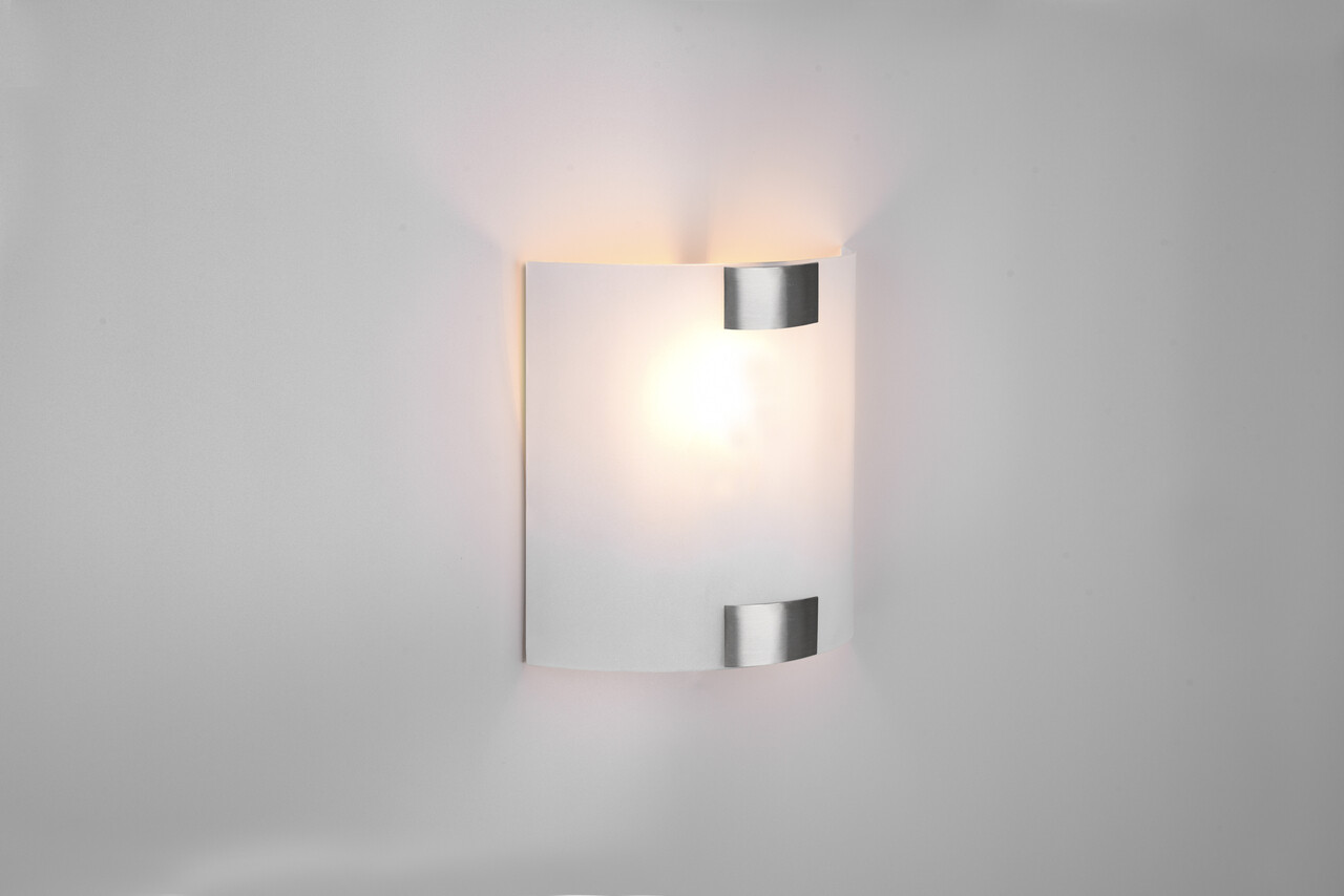 Aplica de perete Pura, TRIO, 20x20 cm, 40W, 1x E27, metal, nichel mat/alb - imagine 7